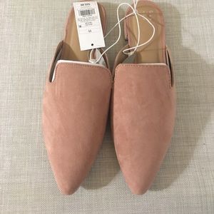 NWT blush pink point toe Mules